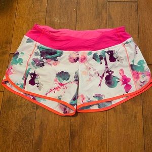 Lululemon shorts, size 8, floral pattern